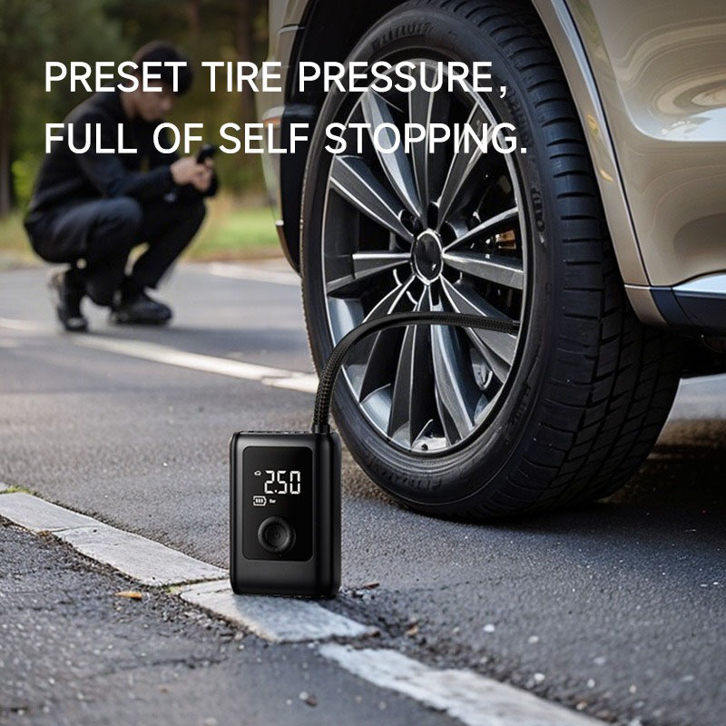 Car Portable Tire Inflator - Mini Car Tire Pump Electric Inflation