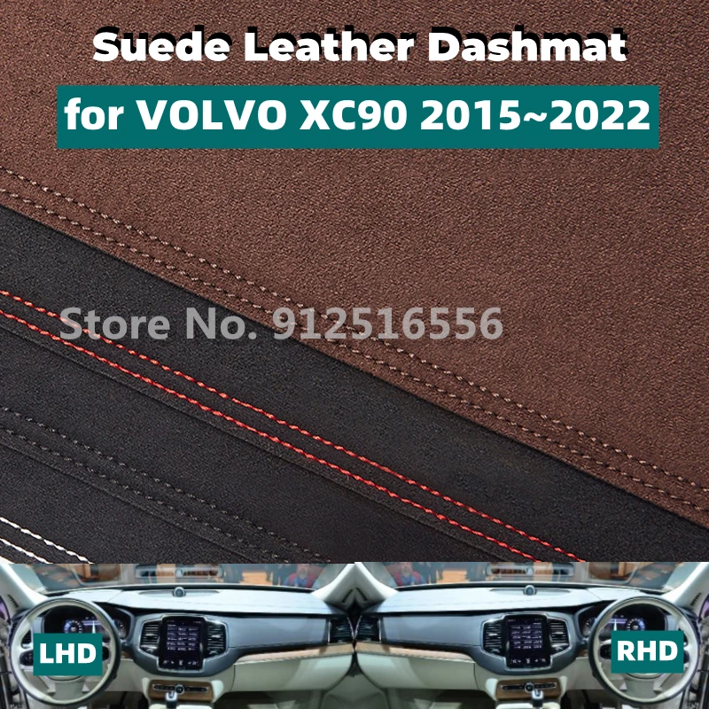 Volvo Car Accessories Xc90 - Car Accessories Suede Leather Dashmat Dash