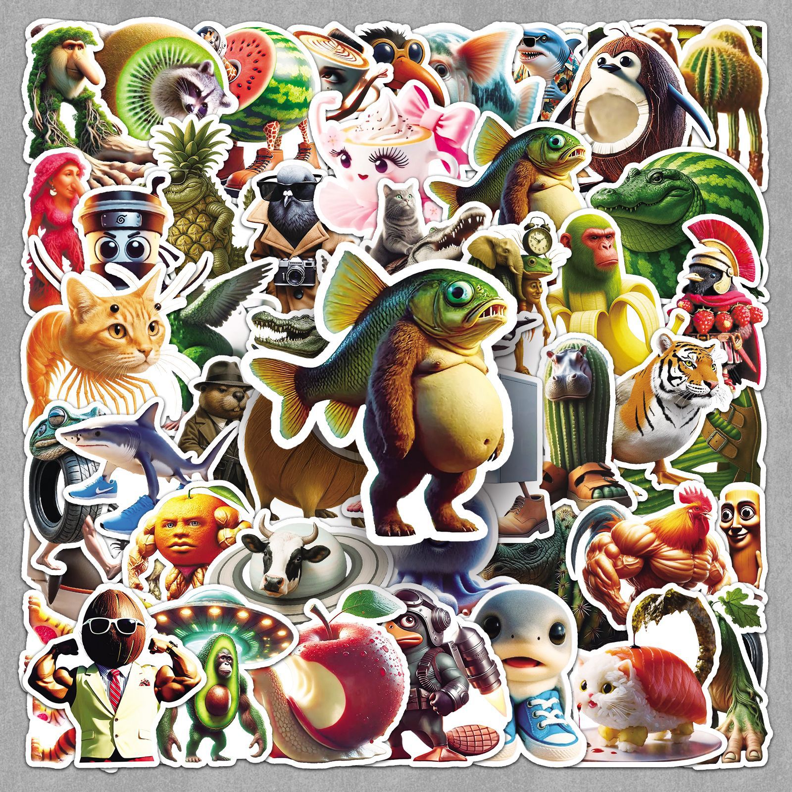 Car Accessories Outside - 50PCS Italian Brainrot Stickers Tung Tung