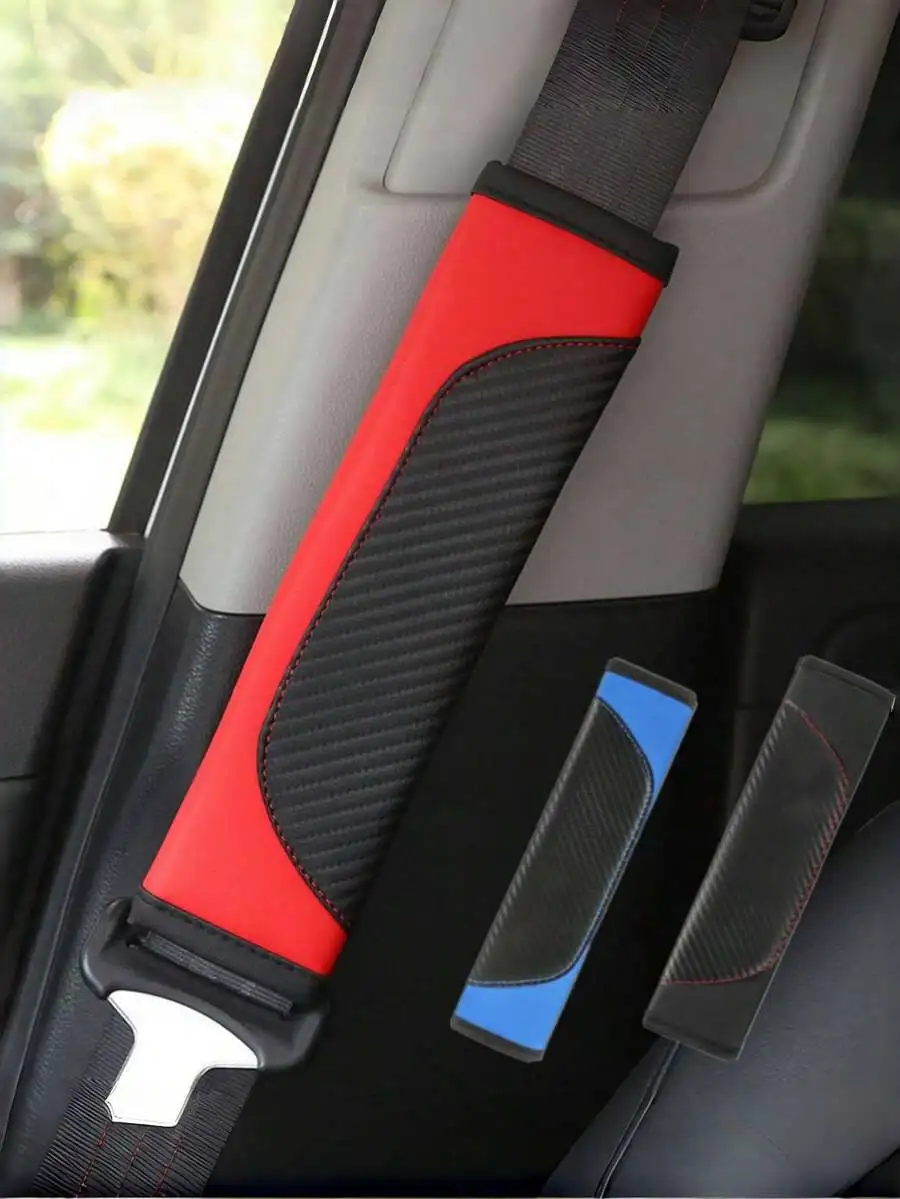 Leather Car Seat Cover - 2pcs Universal Car Seat Belt Shoulder
