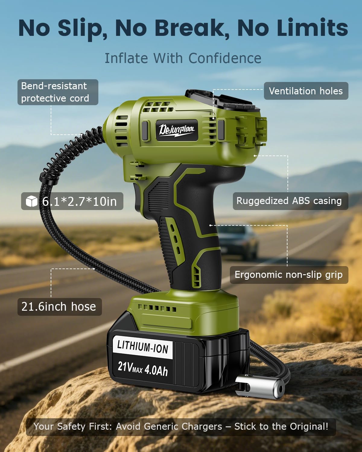 Portable Car Tire Air Compress - Car Portable Tire Inflator avis et prix