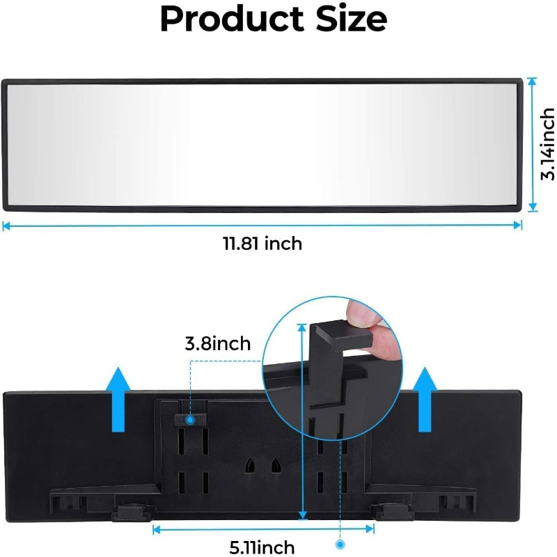 Universal 12 Inch Panoramic Co - Car Blind Spot Mirror avis et prix