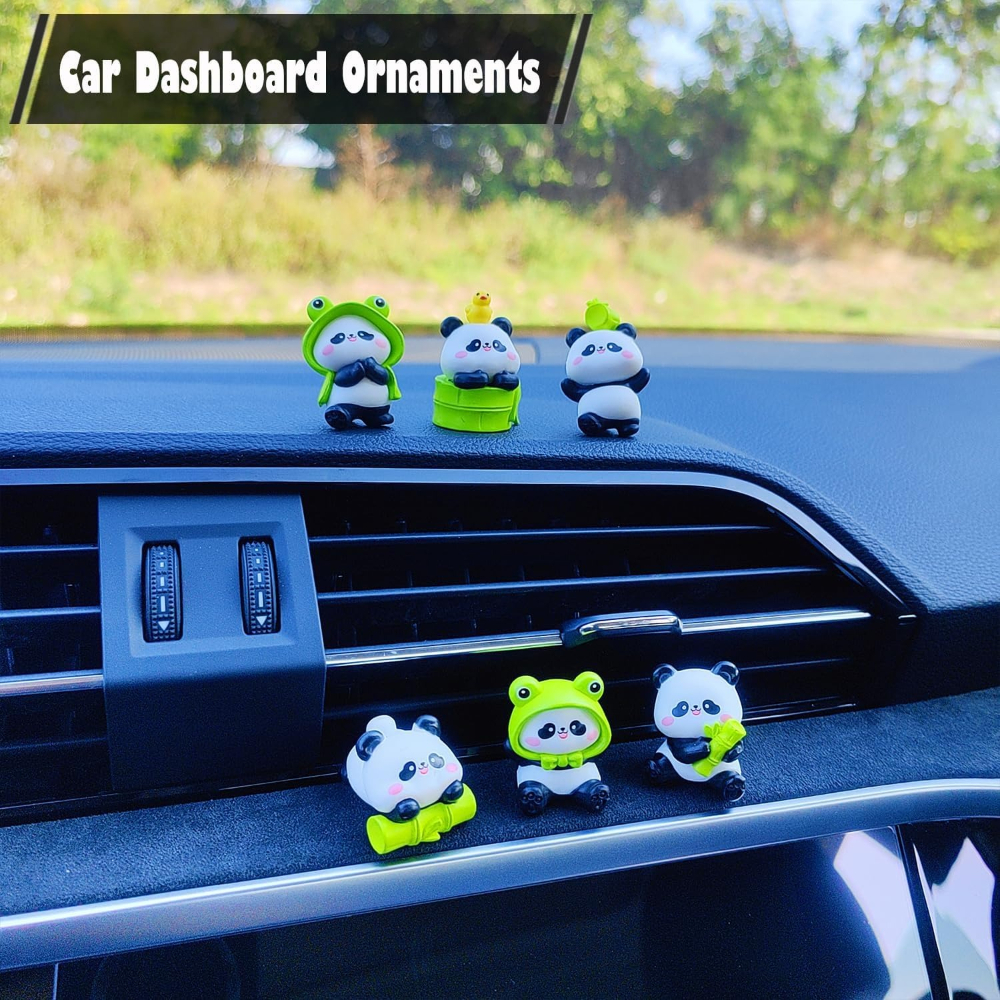 6Pcs Panda Car Dashboard Decor - Car Blind Spot Mirror avis et prix