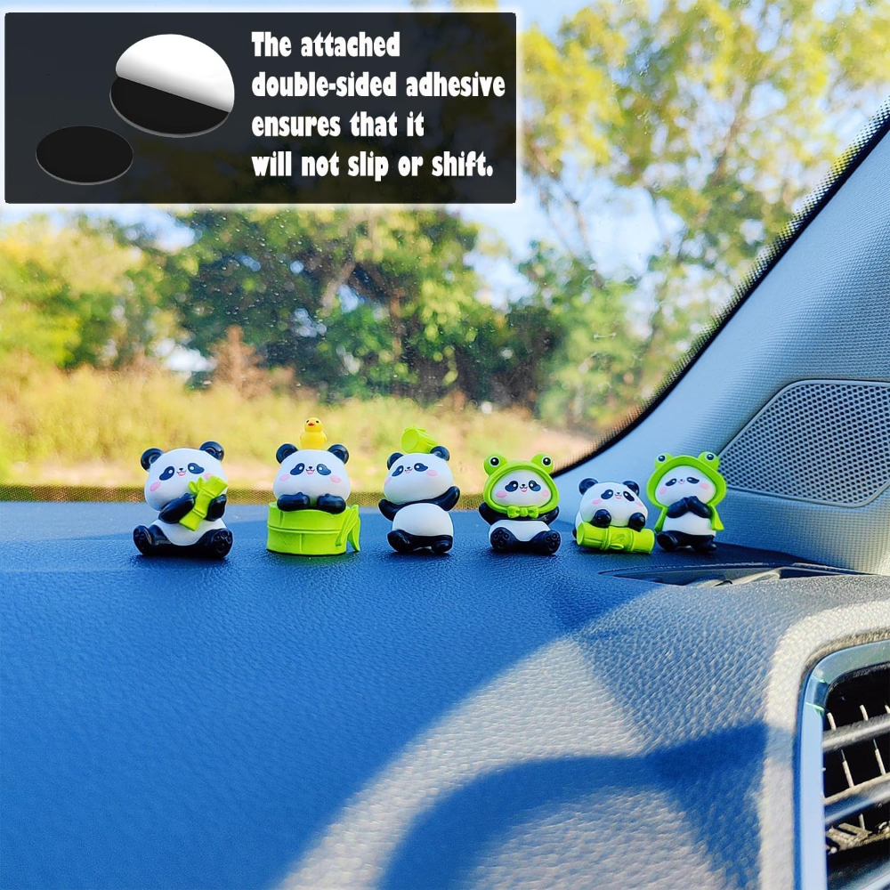 6Pcs Panda Car Dashboard Decor - Car Blind Spot Mirror avis et prix