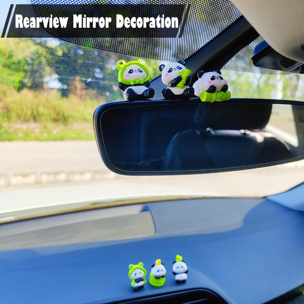 6Pcs Panda Car Dashboard Decor - Car Blind Spot Mirror avis et prix