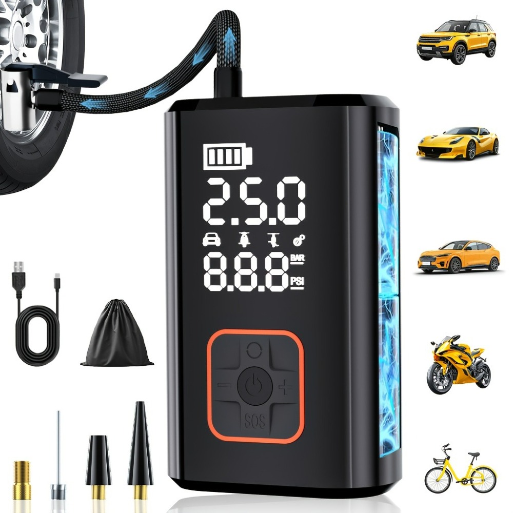 Portable Air Compressor Cordle - Car Portable Tire Inflator avis et prix
