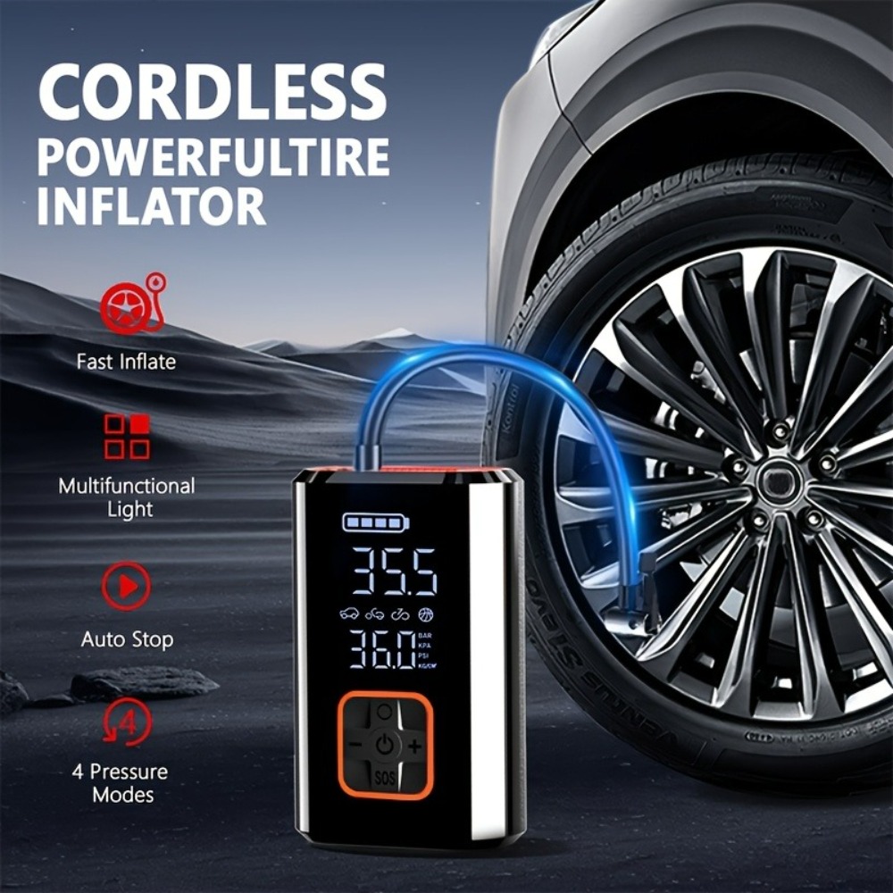 Portable Air Compressor Cordle - Car Portable Tire Inflator avis et prix