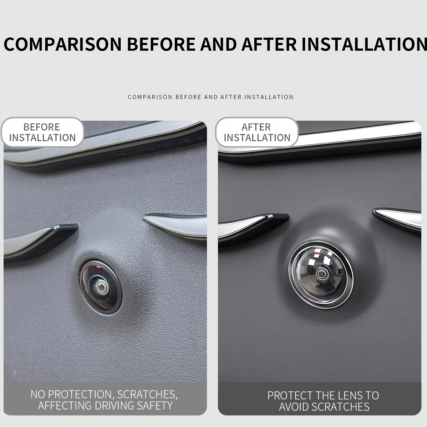 2PCS Car Camera Lens Protector - Rear Camera For Car avis et prix