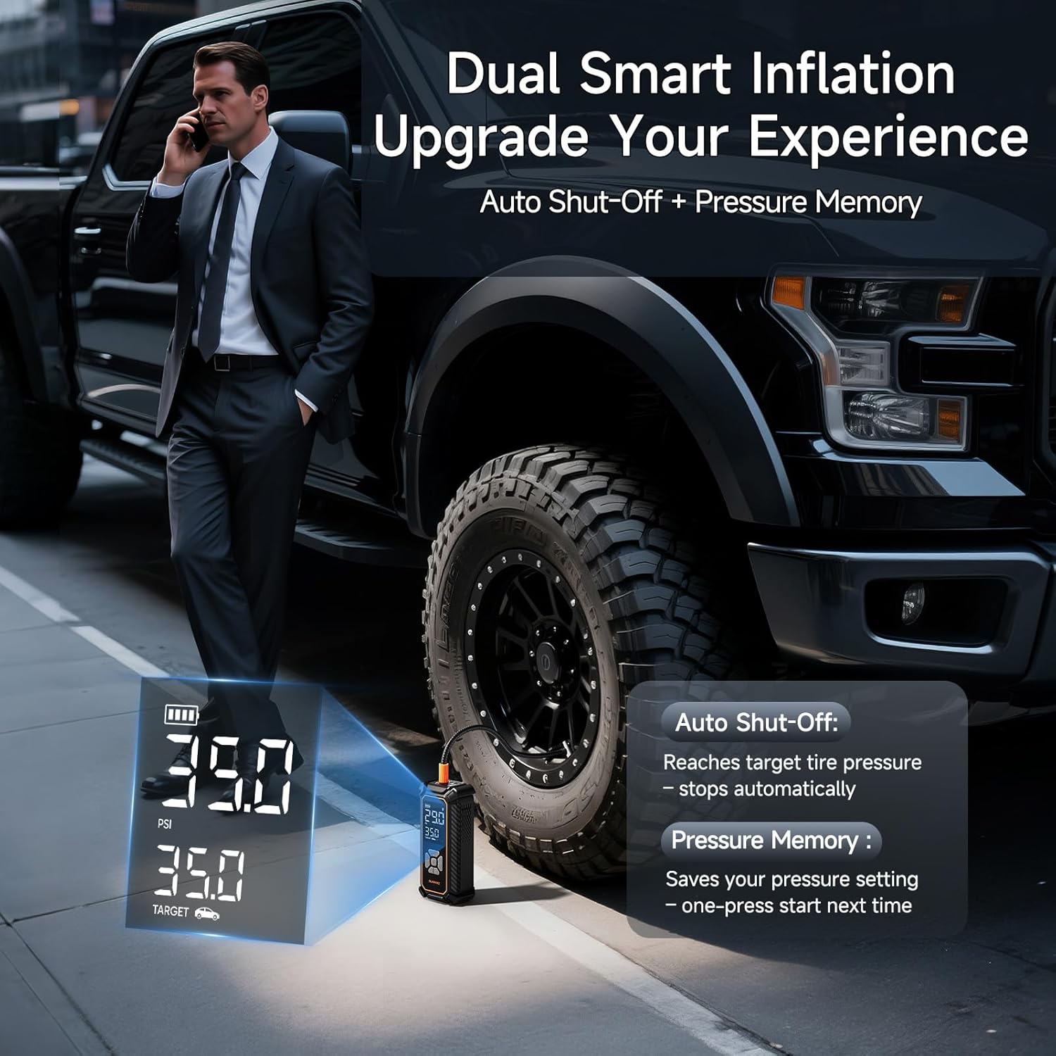Portable Cordless Tire Inflato - Car Portable Tire Inflator avis et prix