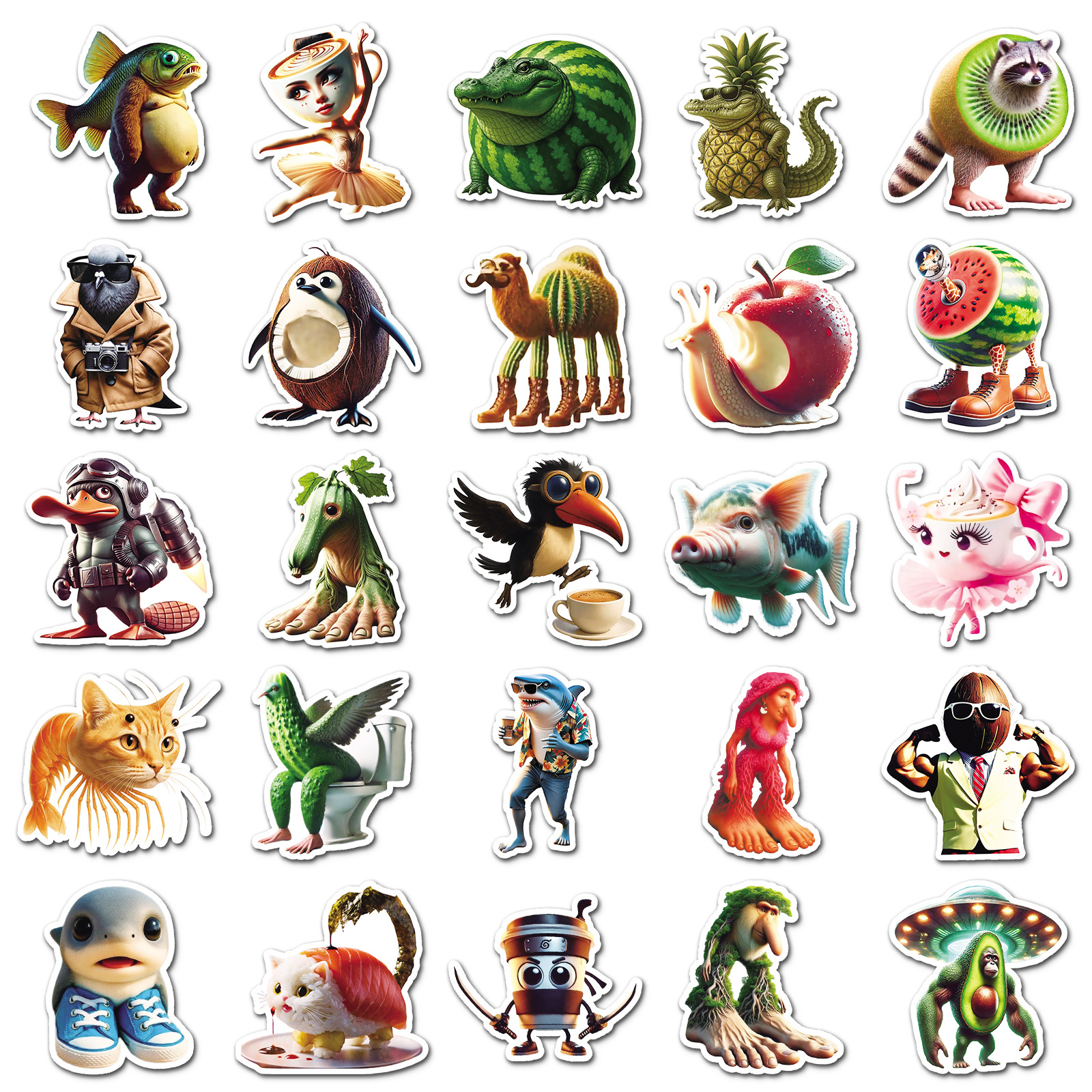 50PCS Italian Brainrot Sticker - Car Accessories Outside avis et prix