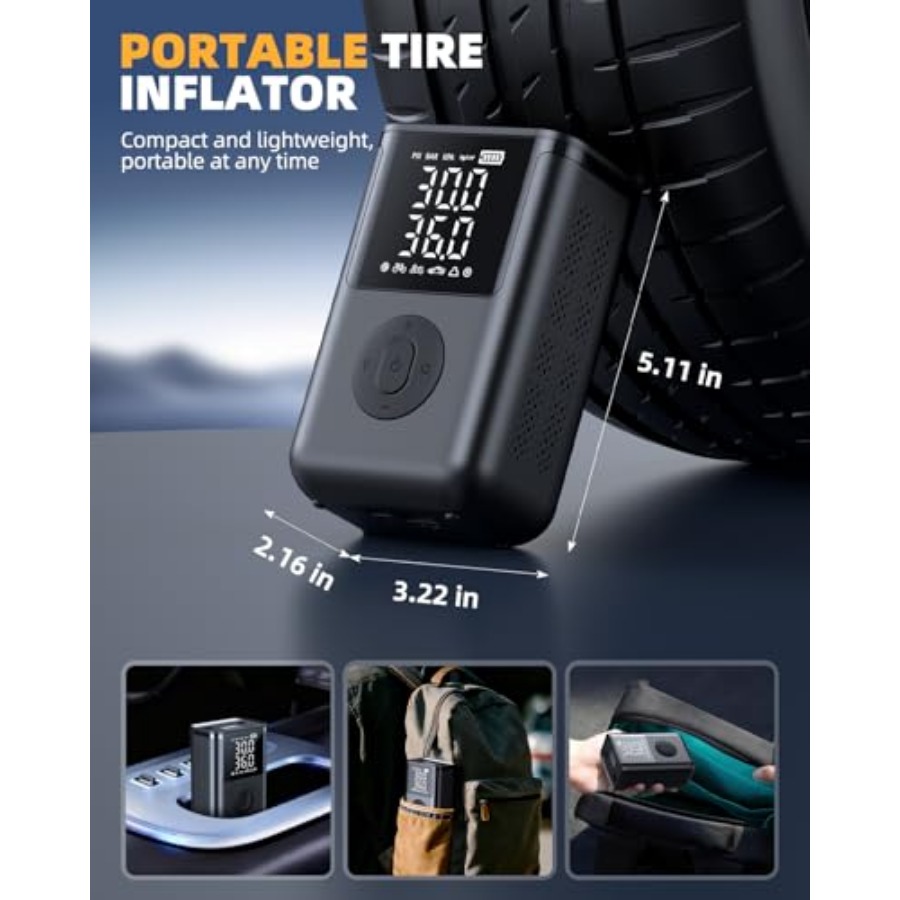 Tire Inflator Portable Air Com - Car Portable Tire Inflator avis et prix