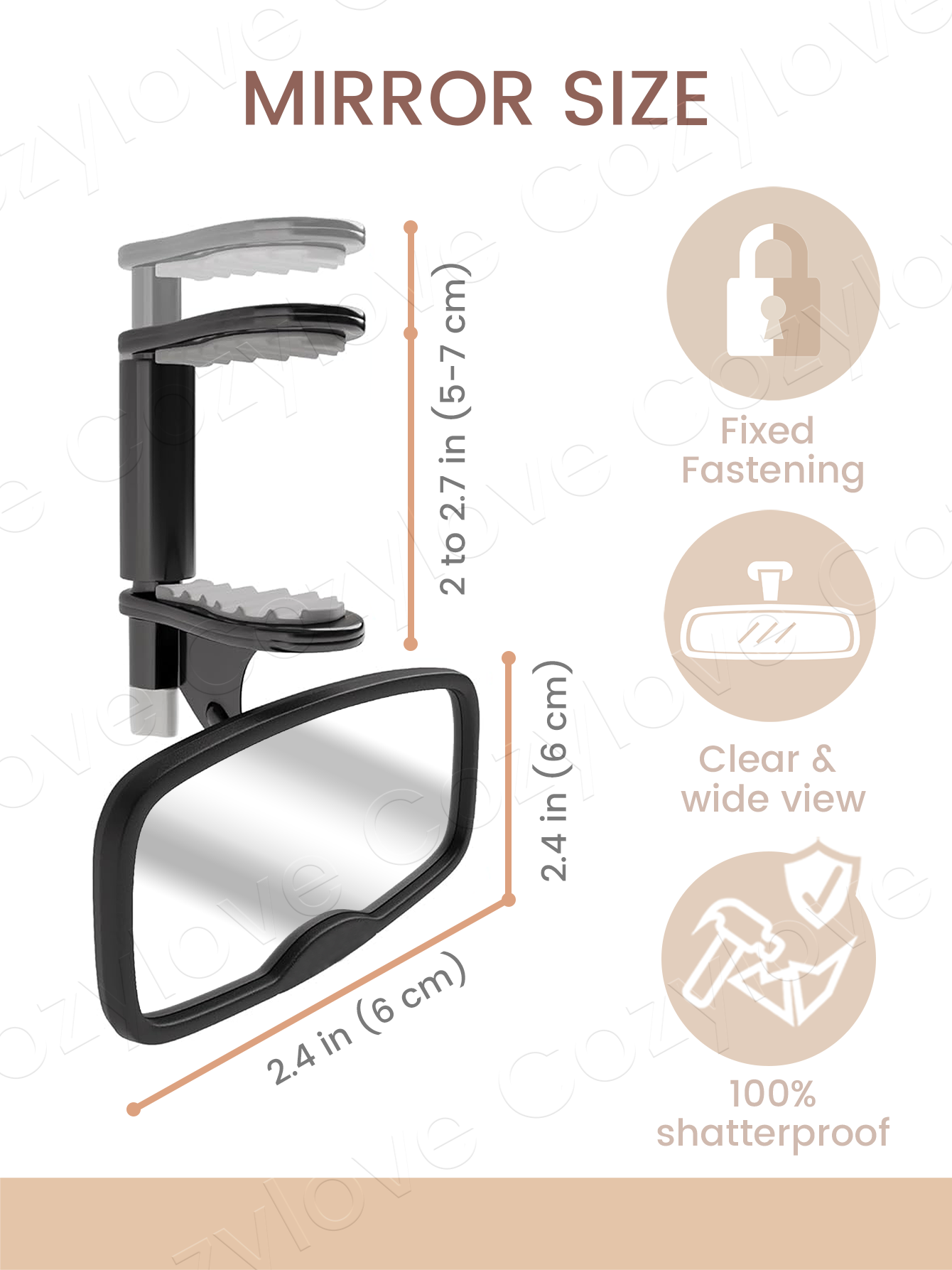 1PC & 2PC Clip-On Baby Car Mir - Car Blind Spot Mirror avis et prix
