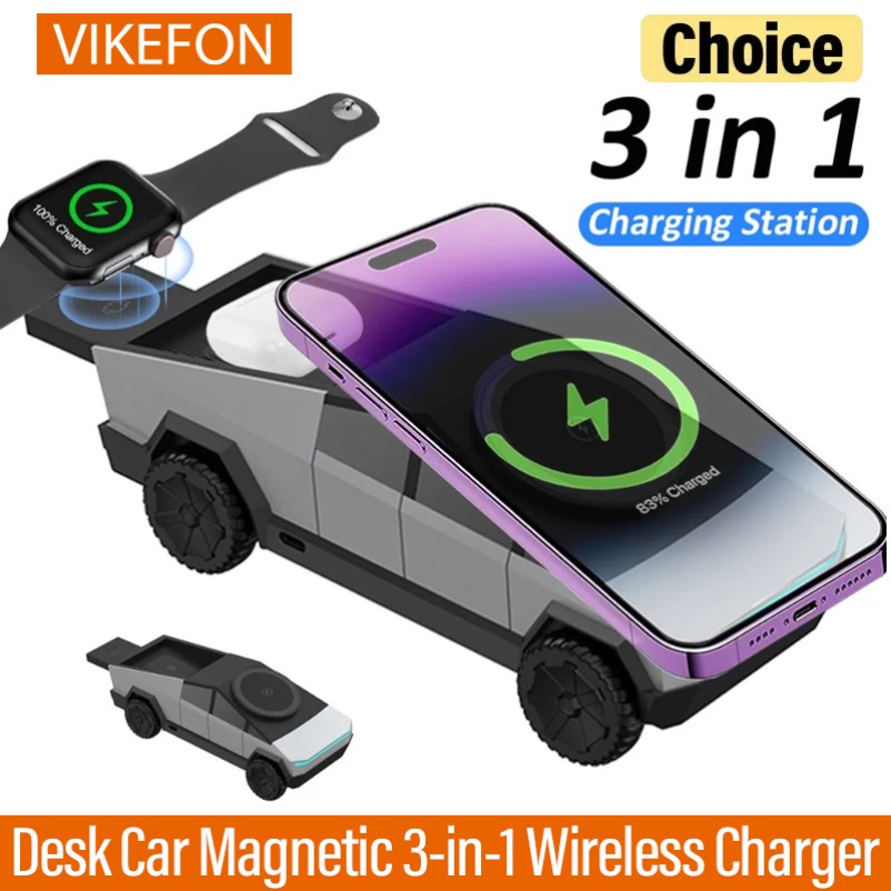 VIKEFON Desk Car Magnetic 3-in - Wireless Car Charger avis et prix
