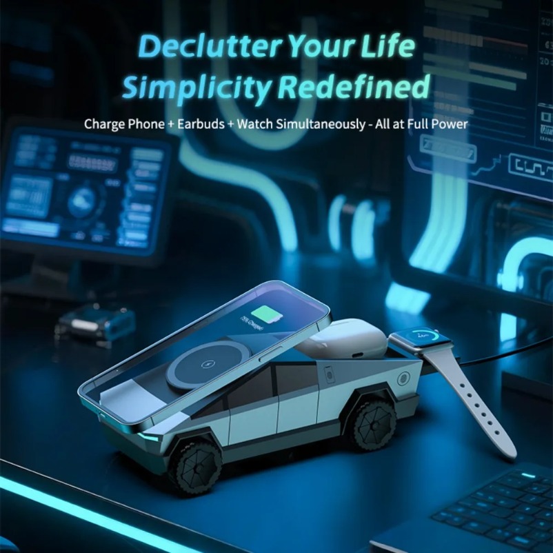VIKEFON Desk Car Magnetic 3-in - Wireless Car Charger avis et prix