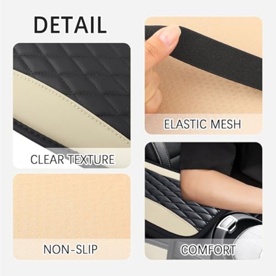 Patchwork Leather Center Conso - Leather Car Seat Cover avis et prix