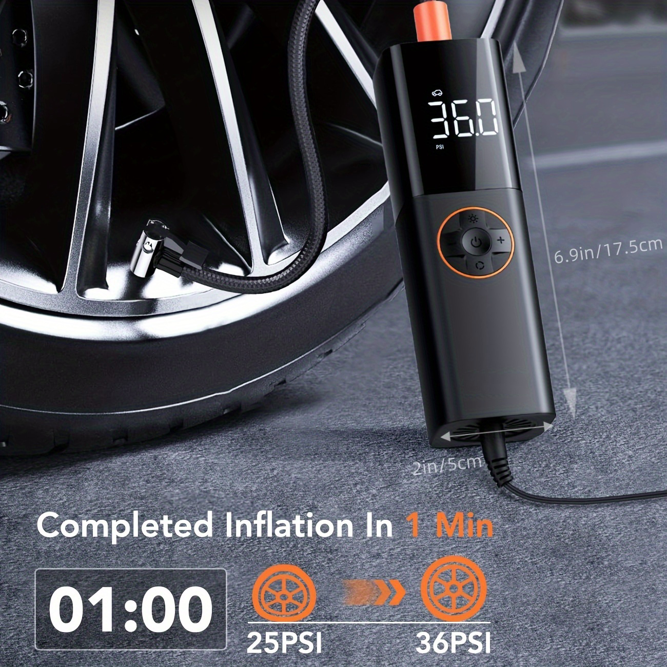 DC12V Corded Car Air Pump Car  - Car Portable Tire Inflator avis et prix