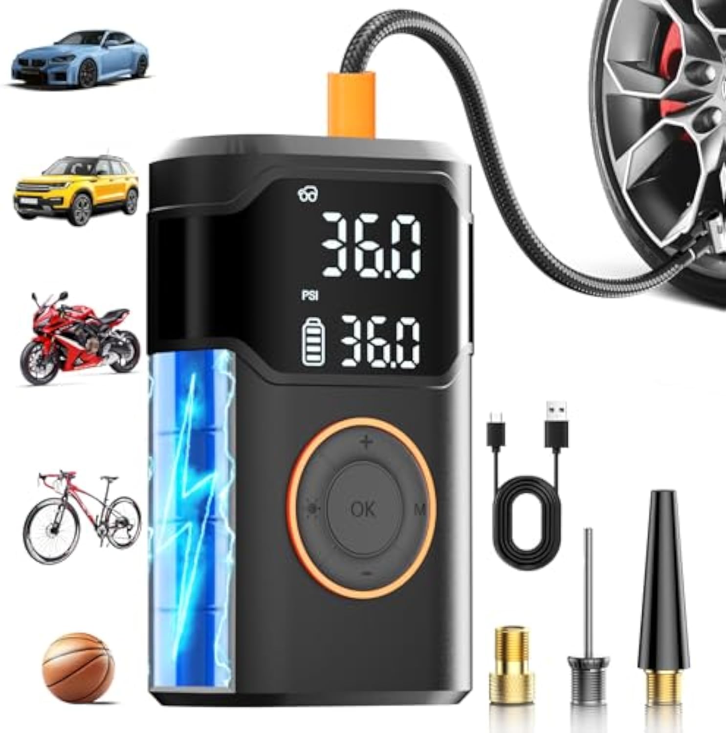 Automatic Rechargeable Electri - Car Portable Tire Inflator avis et prix