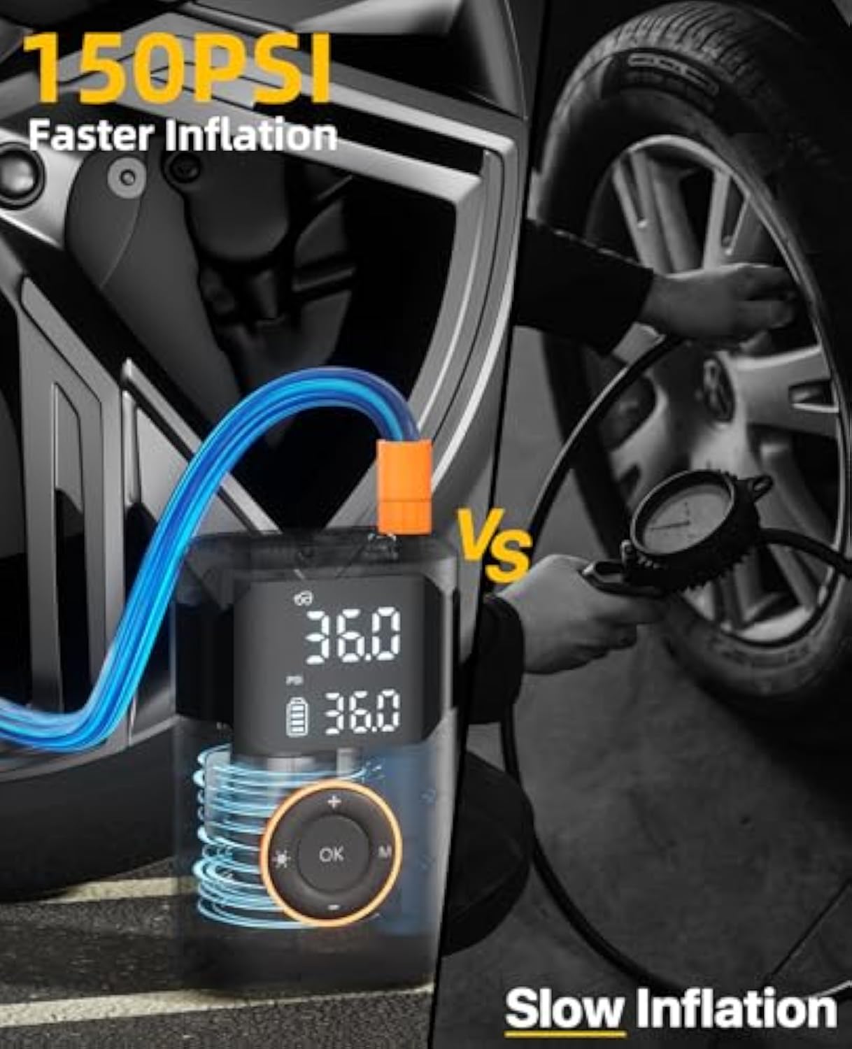 Automatic Rechargeable Electri - Car Portable Tire Inflator avis et prix