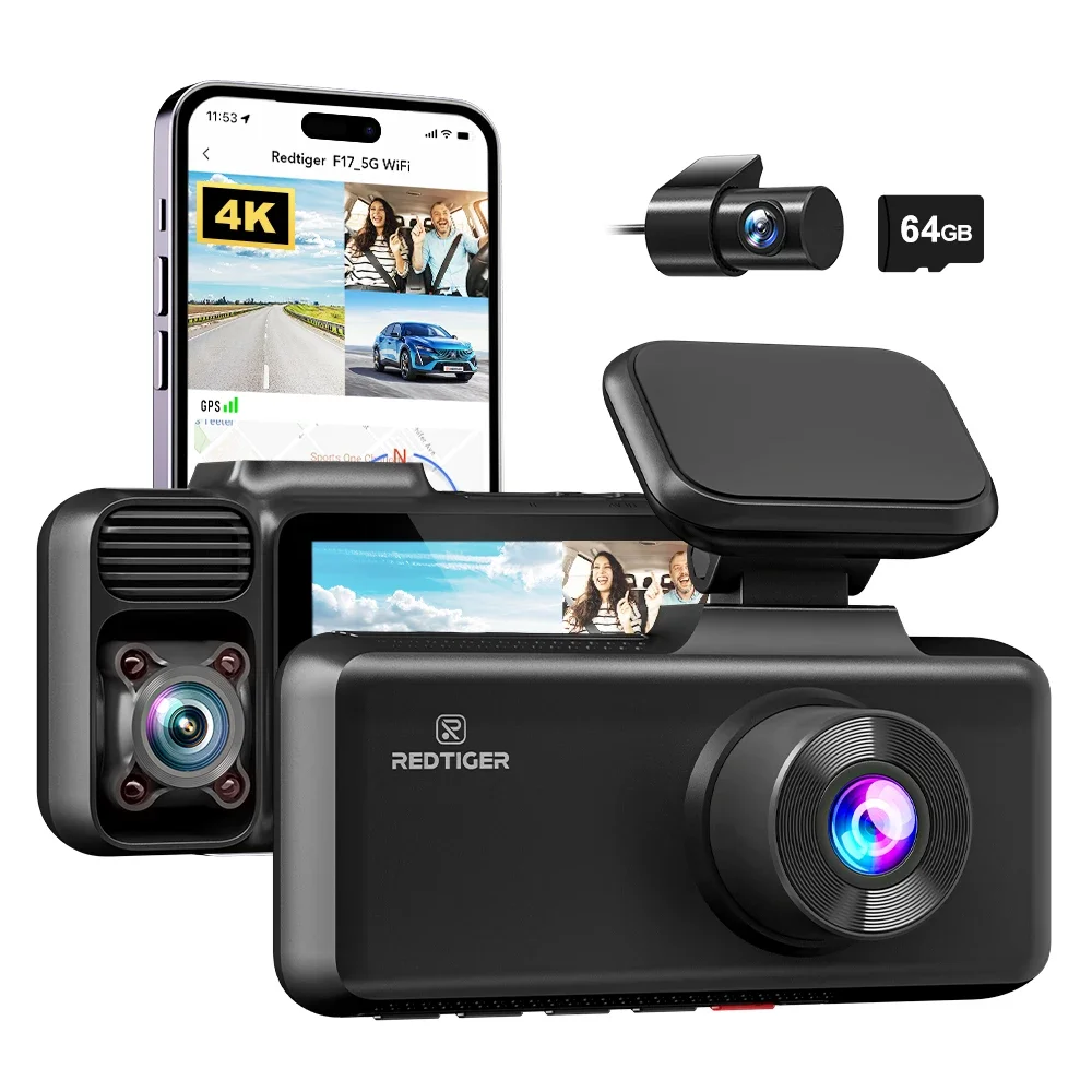 Redtiger F17 4K 3 Channel Nigh - Rear Camera For Car avis et prix