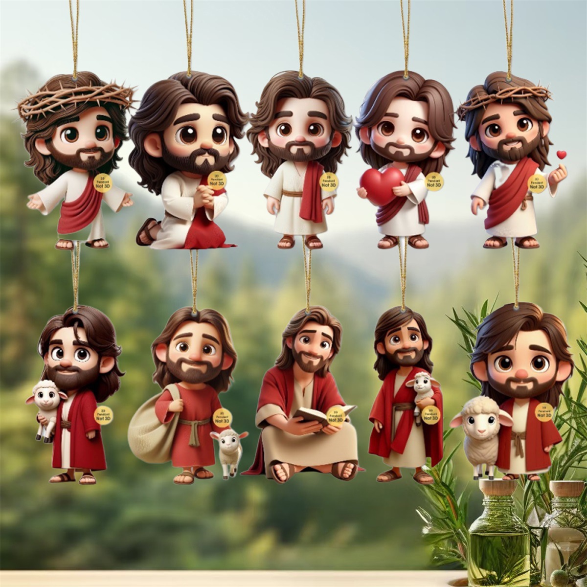 10PCS Jesus Car Ornament 2D Ac - Car Blind Spot Mirror avis et prix