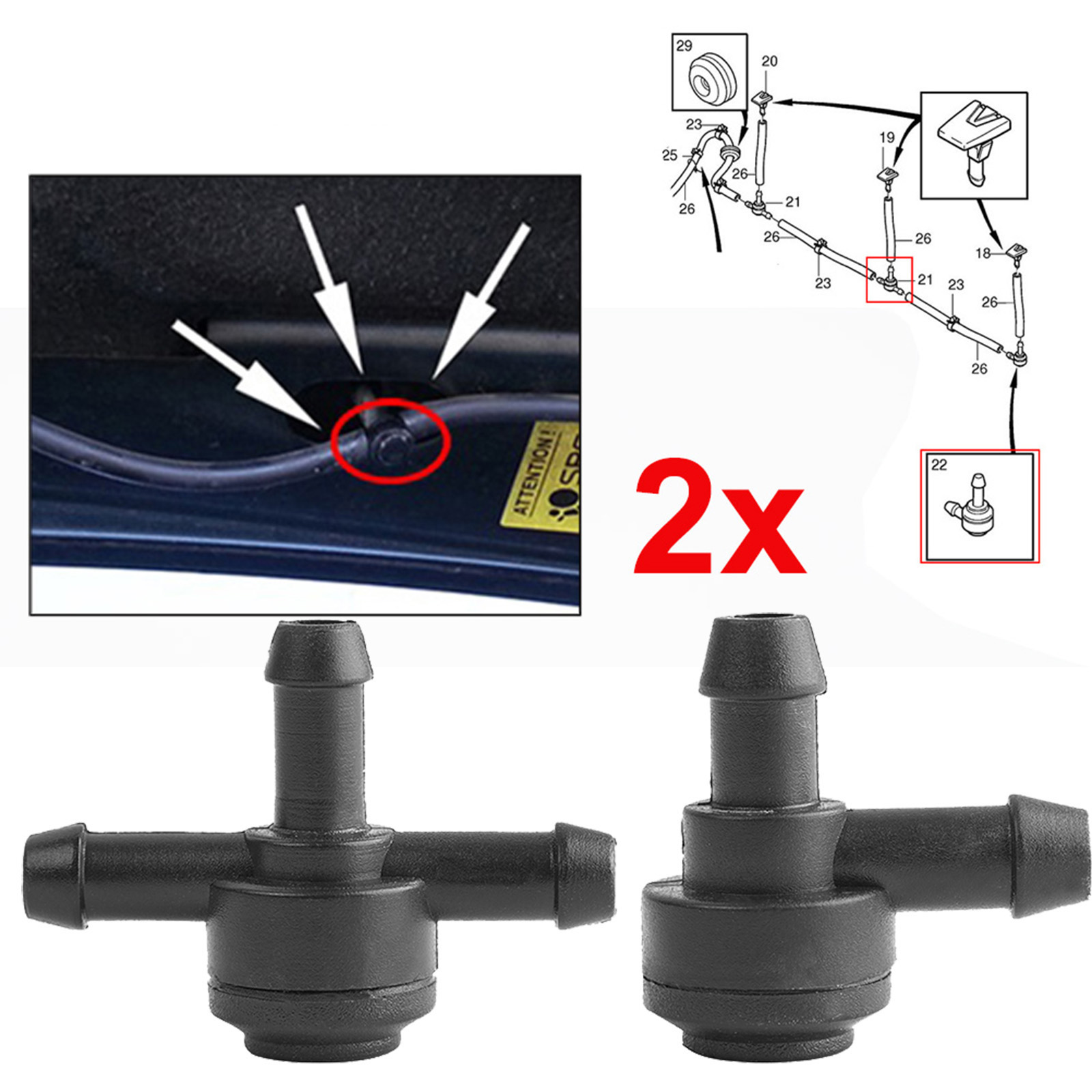 2pcs Front Windscreen Wiper Wa - Car Accessories Uk avis et prix