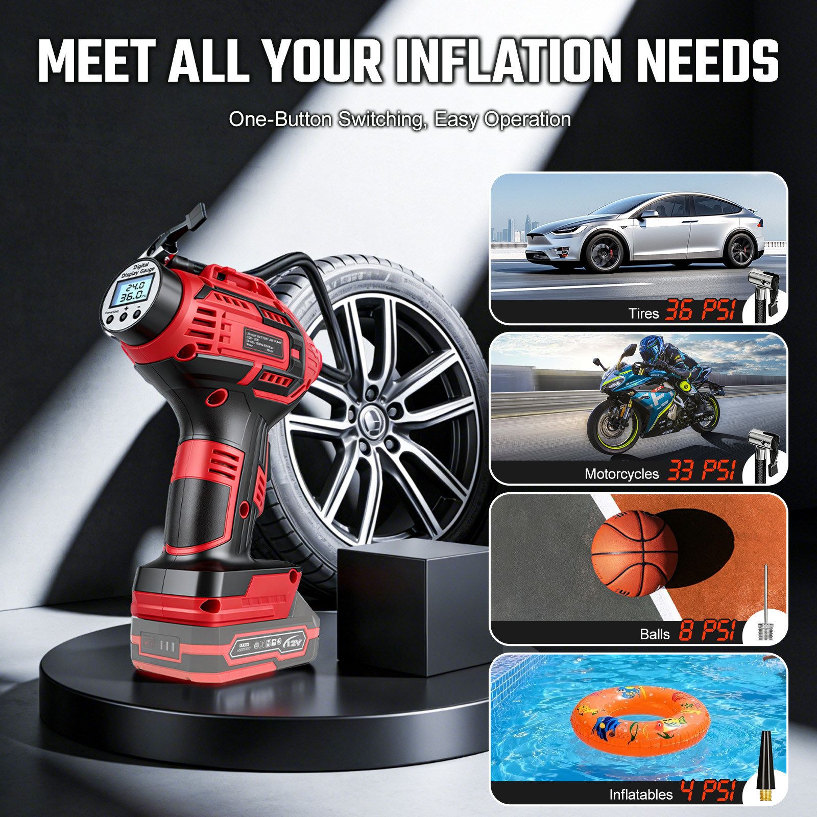 ​​20V Portable Car Tire Inflat - Car Portable Tire Inflator avis et prix