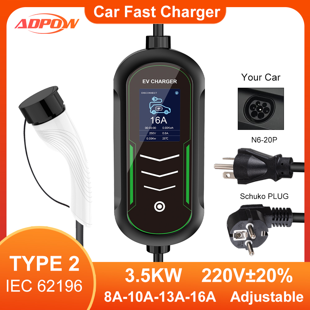 ADPOWEV 16A EV Chargers Type2  - Car Accessories Uk avis et prix