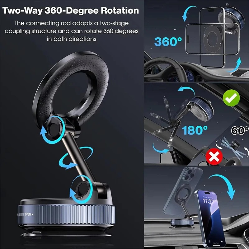 Magnetic Car Phone Holder Vacu - Wireless Car Charger avis et prix