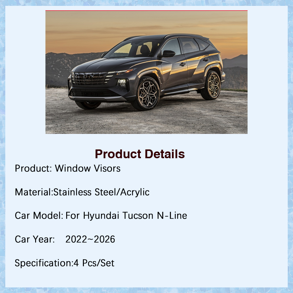 Car Window Visors For Hyundai  - Car Accessories Uk avis et prix