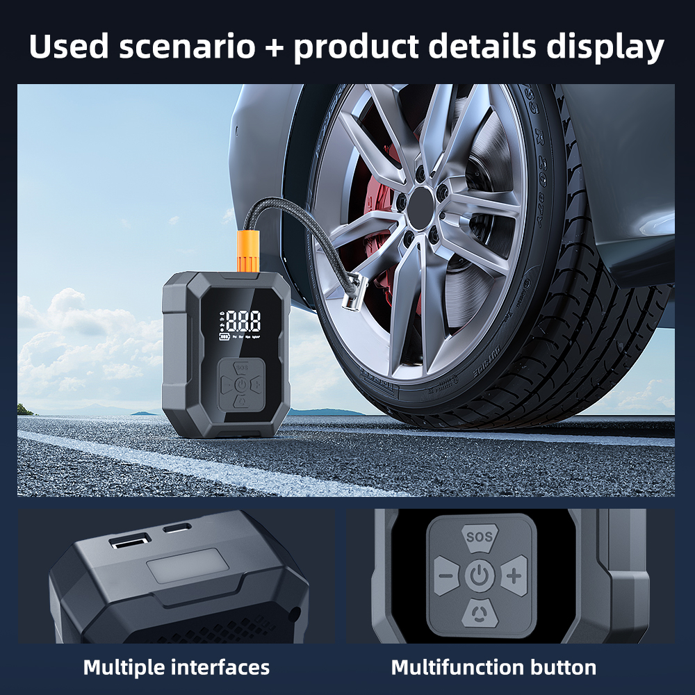 YIJU Mini Air Pump Tire Inflat - Car Portable Tire Inflator avis et prix